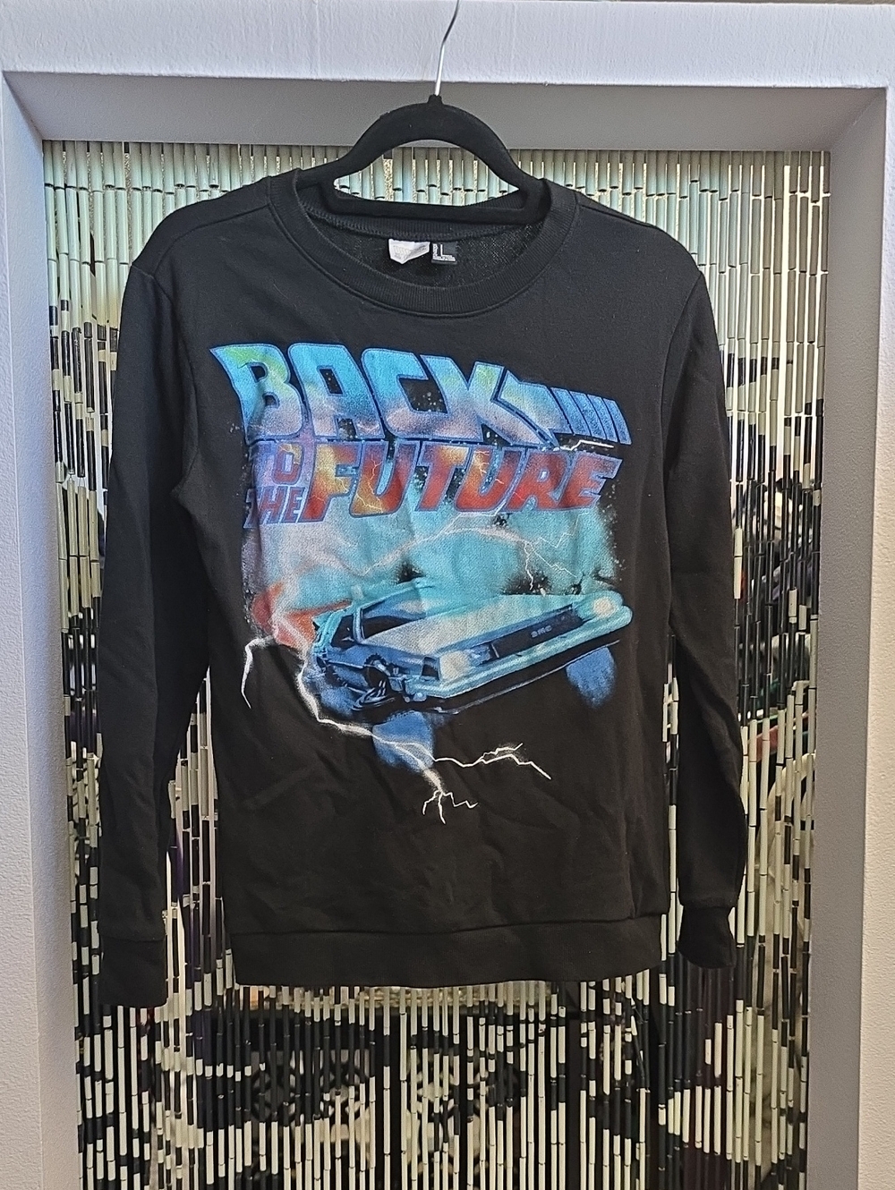 Forever 21 Back to the Future Black Graphic Sweatshirt Size S